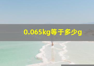 0.065kg等于多少g