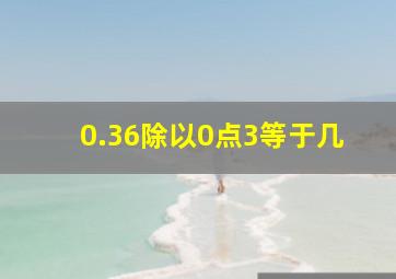 0.36除以0点3等于几