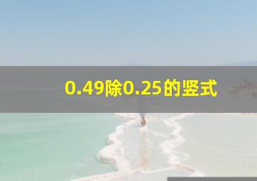 0.49除0.25的竖式