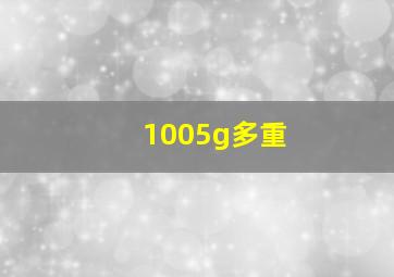 1005g多重