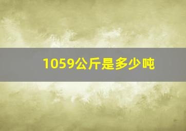 1059公斤是多少吨