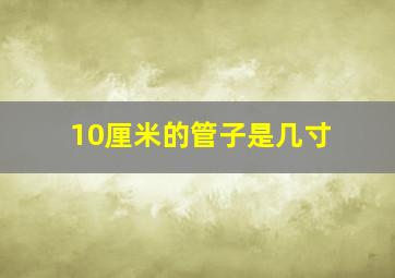 10厘米的管子是几寸