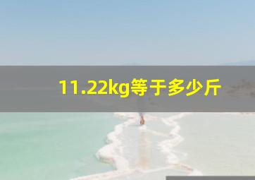 11.22kg等于多少斤