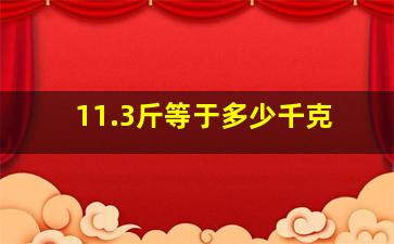 11.3斤等于多少千克