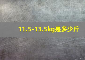 11.5-13.5kg是多少斤