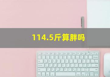 114.5斤算胖吗