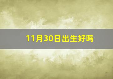 11月30日出生好吗