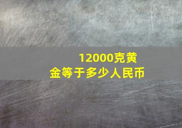 12000克黄金等于多少人民币