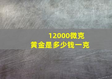 12000微克黄金是多少钱一克