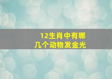 12生肖中有哪几个动物发金光