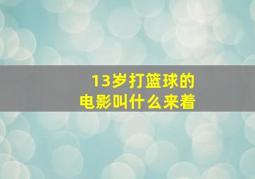 13岁打篮球的电影叫什么来着