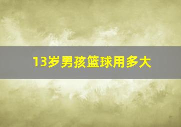 13岁男孩篮球用多大