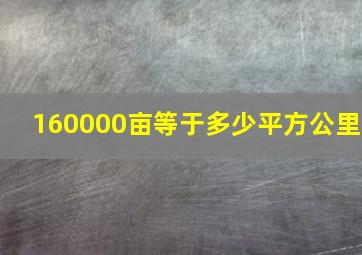 160000亩等于多少平方公里