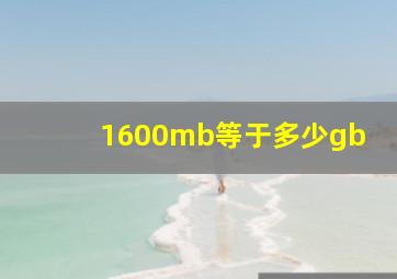 1600mb等于多少gb