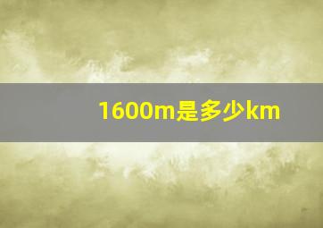 1600m是多少km