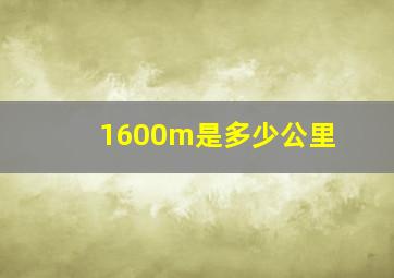 1600m是多少公里