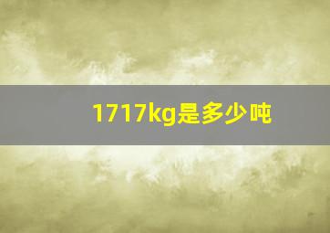 1717kg是多少吨