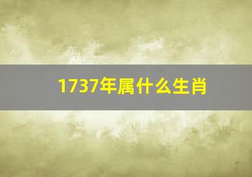 1737年属什么生肖