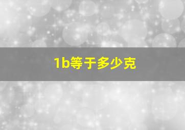 1b等于多少克