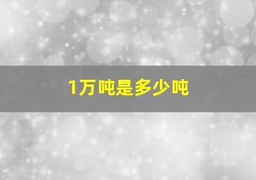 1万吨是多少吨