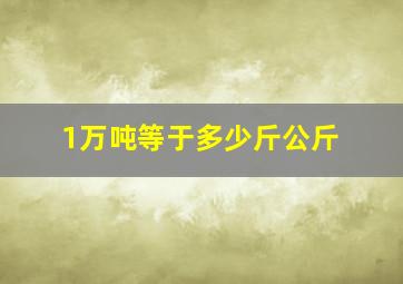 1万吨等于多少斤公斤