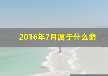 2016年7月属于什么命