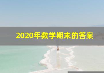 2020年数学期末的答案