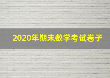 2020年期末数学考试卷子