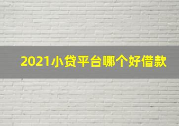 2021小贷平台哪个好借款