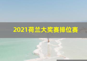 2021荷兰大奖赛排位赛