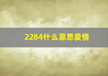 2284什么意思爱情