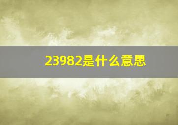 23982是什么意思