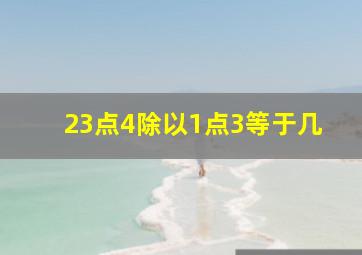 23点4除以1点3等于几