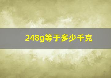 248g等于多少千克