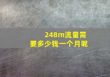 248m流量需要多少钱一个月呢