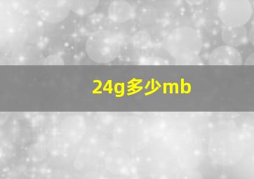 24g多少mb