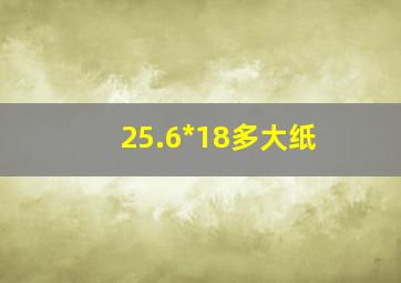 25.6*18多大纸