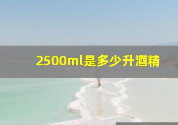 2500ml是多少升酒精