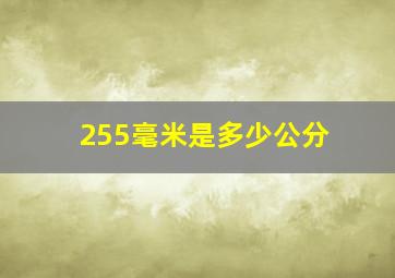 255毫米是多少公分