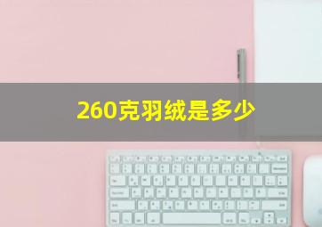 260克羽绒是多少