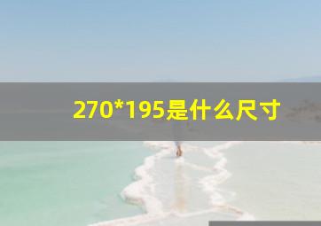 270*195是什么尺寸