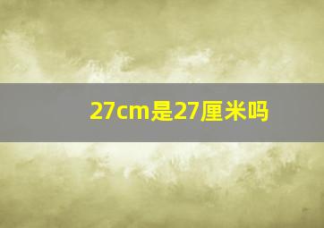 27cm是27厘米吗