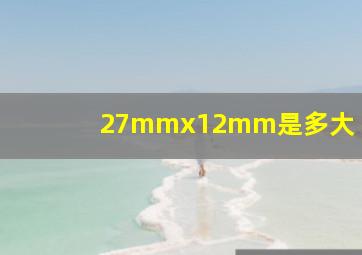 27mmx12mm是多大