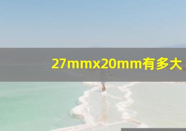 27mmx20mm有多大