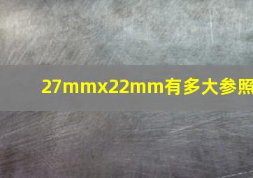 27mmx22mm有多大参照物