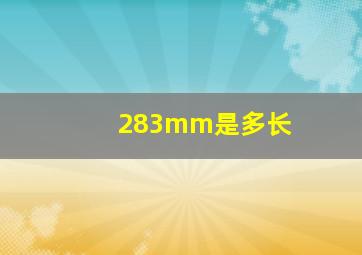 283mm是多长