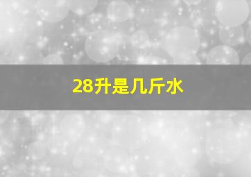 28升是几斤水