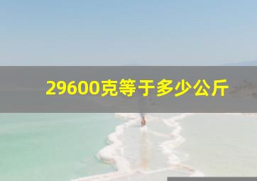 29600克等于多少公斤