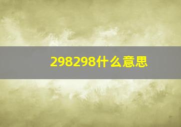 298298什么意思