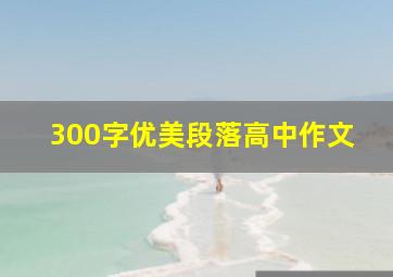 300字优美段落高中作文